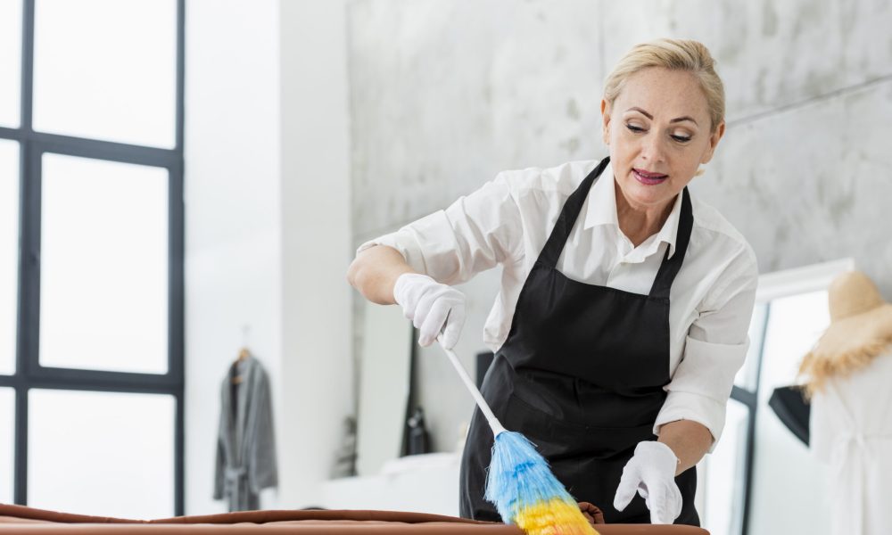 low-angle-female-cleaning